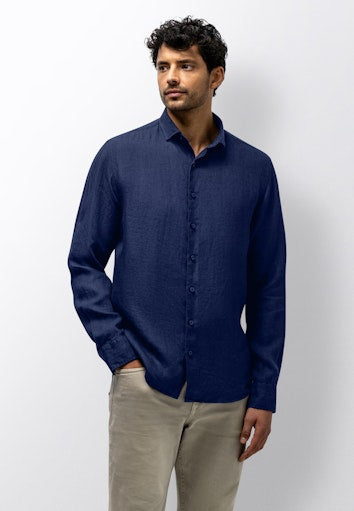 Hemden lange mouw blauw State of Art