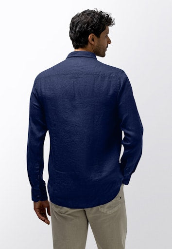 Hemden lange mouw blauw State of Art