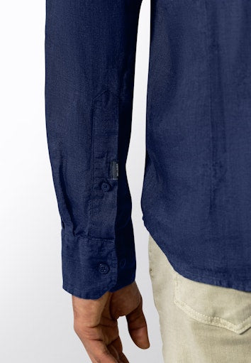Hemden lange mouw blauw State of Art
