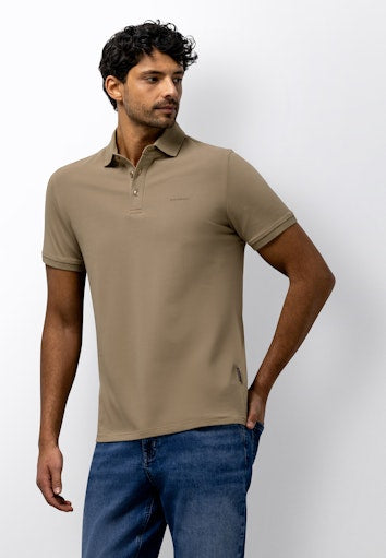 Polo's korte mouw beige State of Art