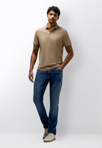Polo's korte mouw beige State of Art