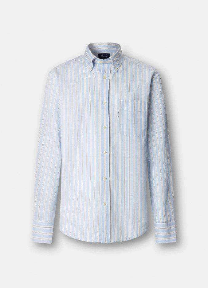 Hemden lange mouw blauw Façonnable