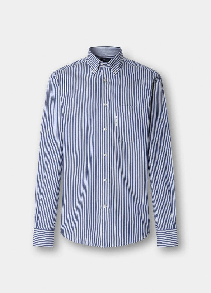 Hemden lange mouw blauw Façonnable