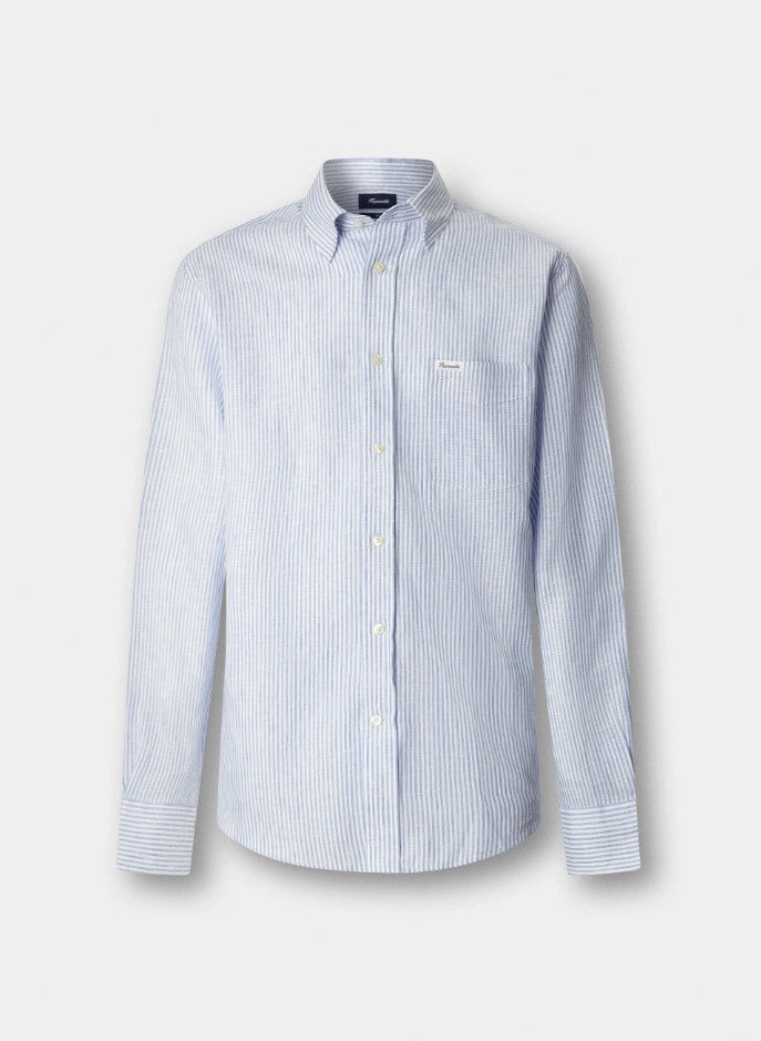 Hemden lange mouw blauw Façonnable