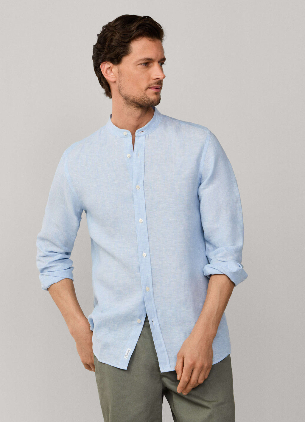 Hemden lange mouw blauw Façonnable