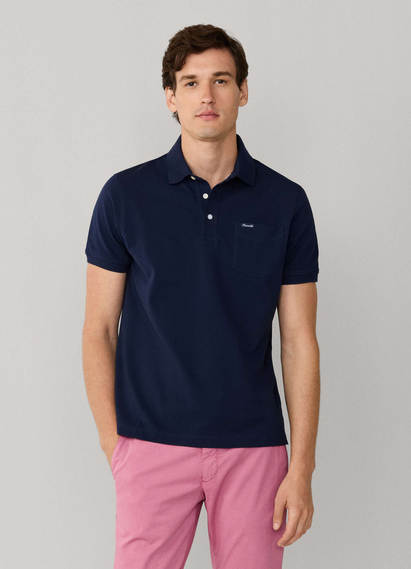 Polo's korte mouw navy Façonnable
