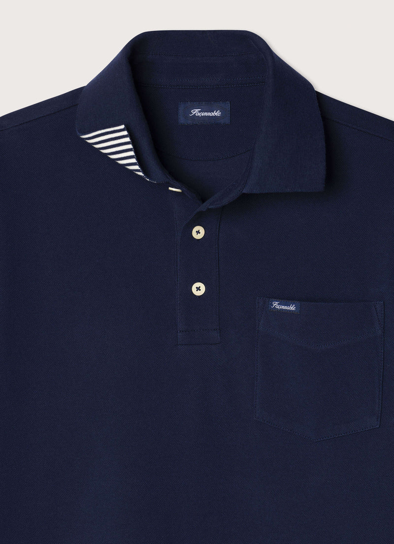 Polo's korte mouw navy Façonnable