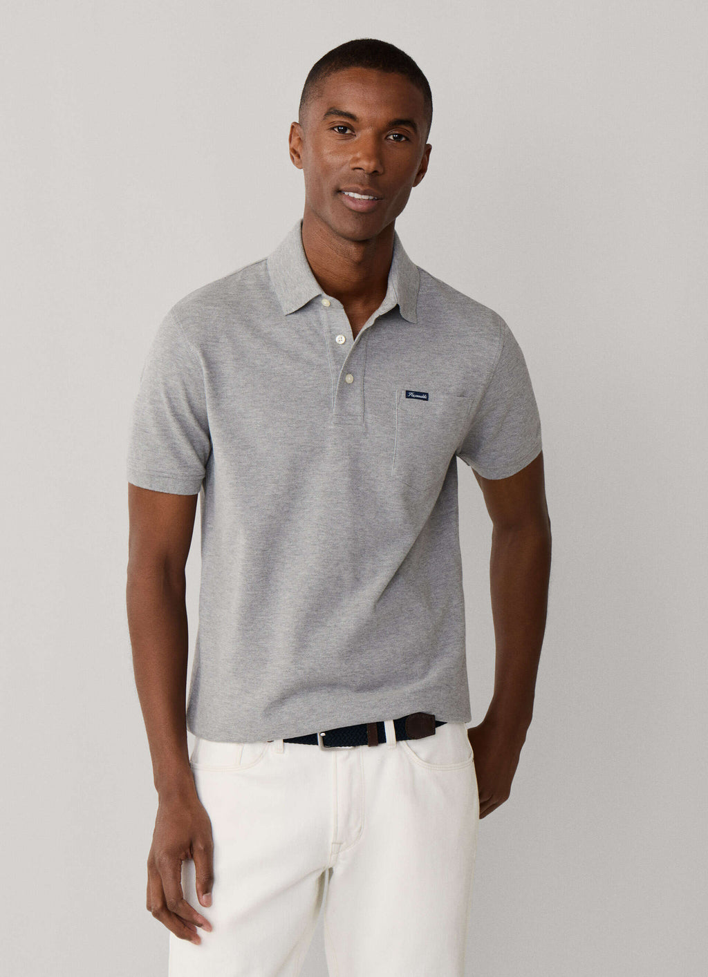 Polo's korte mouw grijs Façonnable