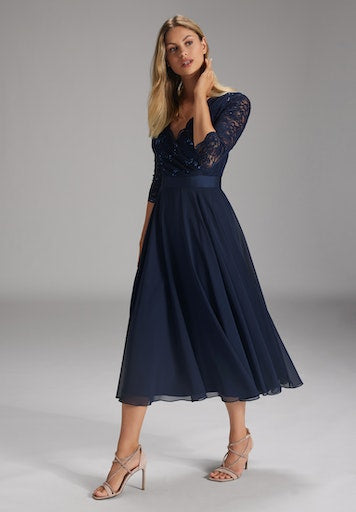 Jurken zonder mouw navy SWING