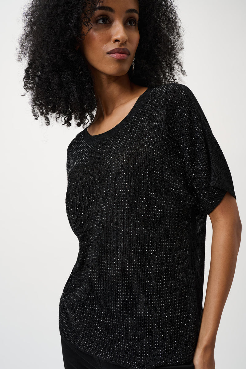 Blouses korte mouw zwart Joseph Ribkoff
