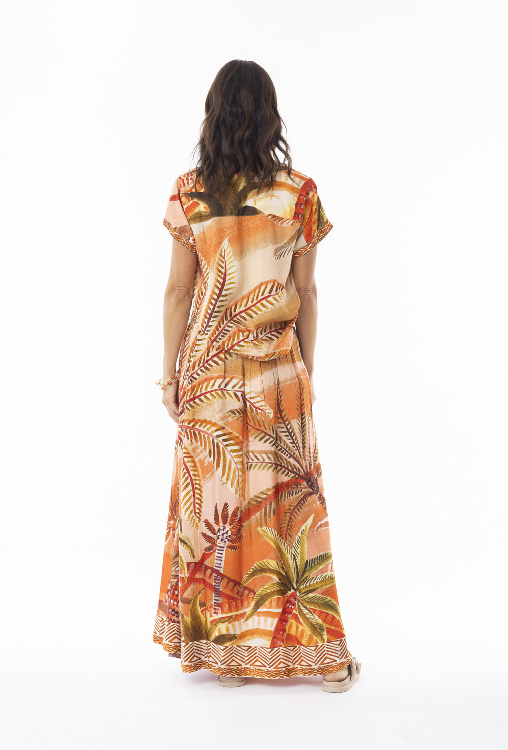Blouses korte mouw oranje Escape