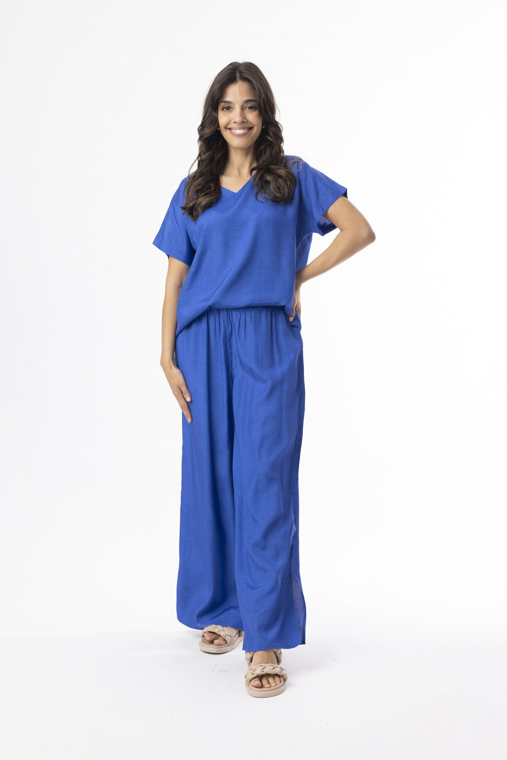 Blouses korte mouw blauw Escape