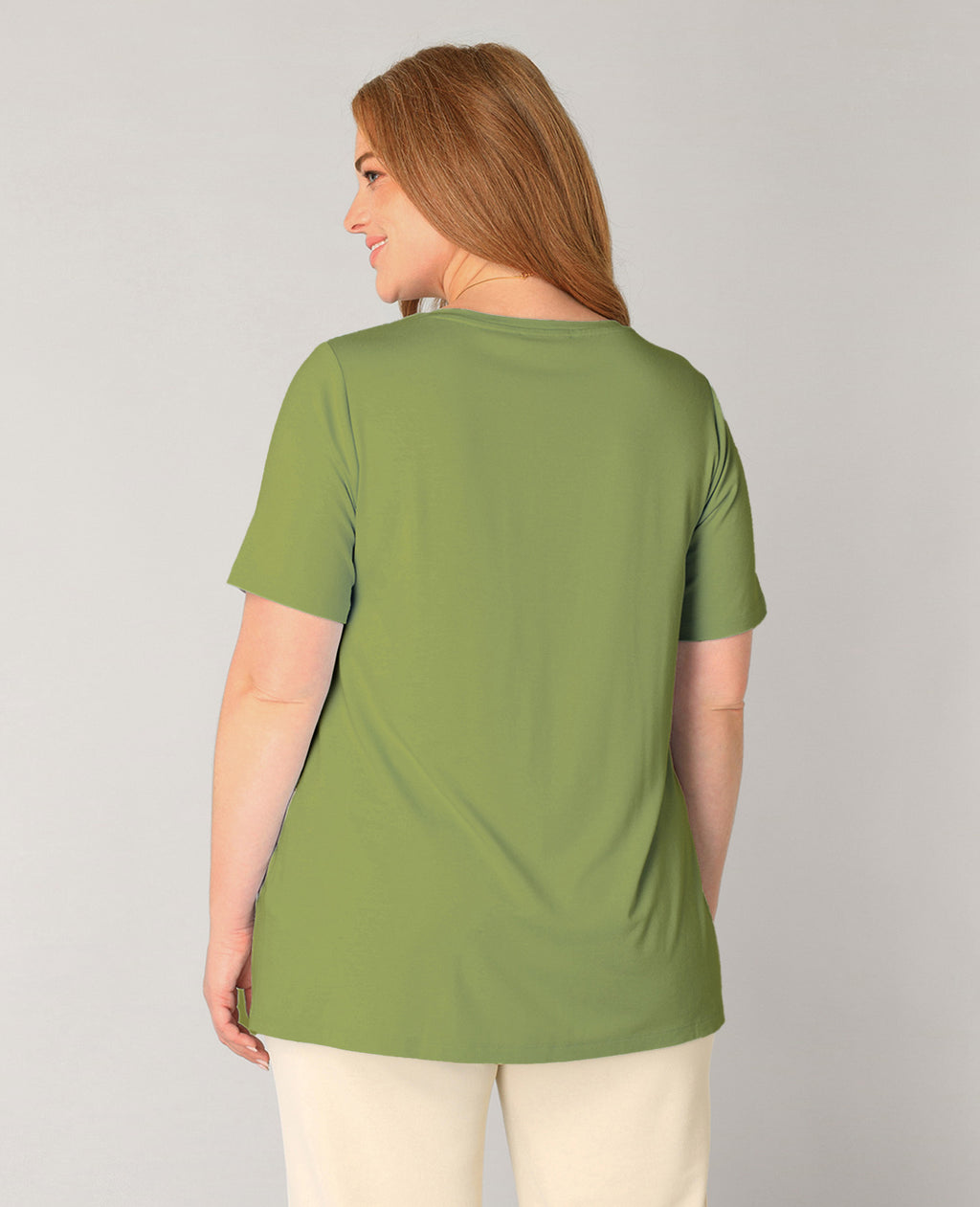 Blouses korte mouw groen yest curve