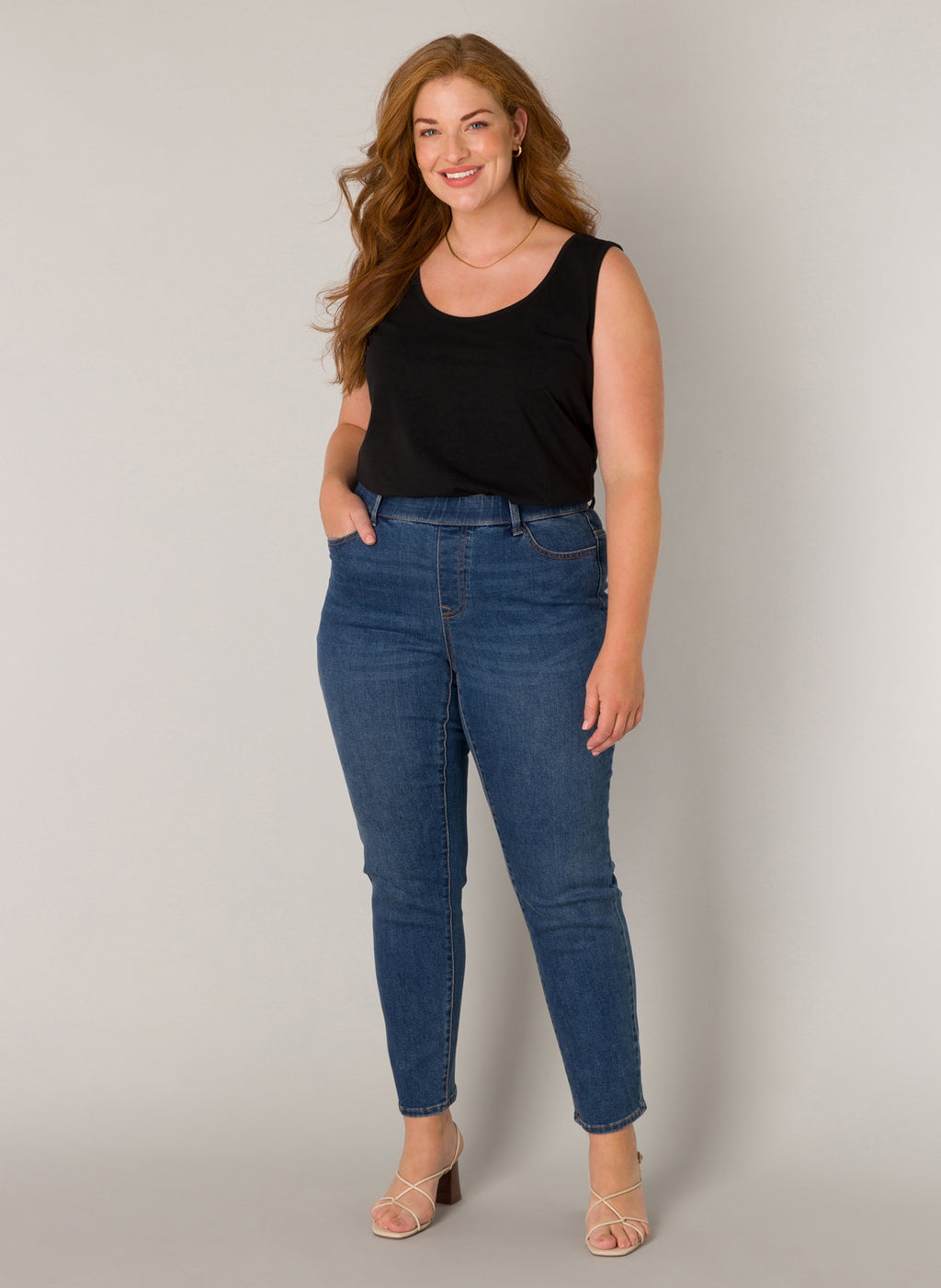 Broeken blauw BASE LEVEL CURVY