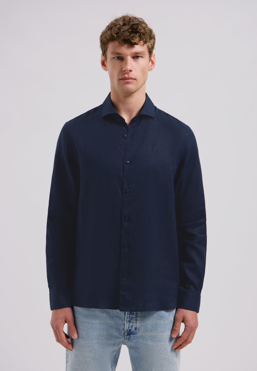 Hemden lange mouw navy Dstrezzed