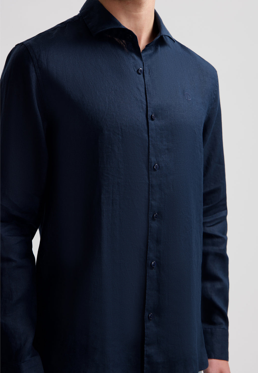 Hemden lange mouw navy Dstrezzed
