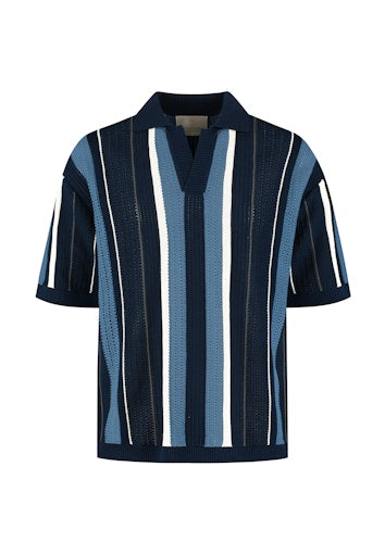 Polo's korte mouw navy Dstrezzed