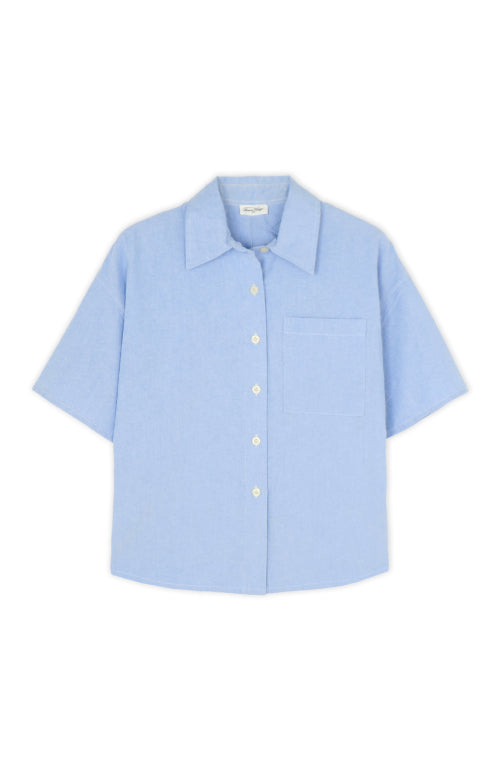 Blouses korte mouw blauw American Vintage