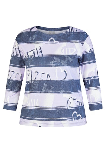 T-shirts korte mouw paars Rabe