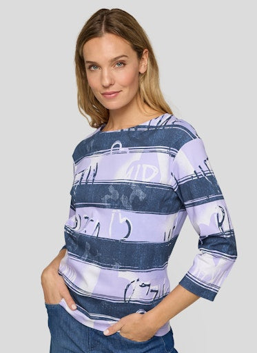 T-shirts korte mouw paars Rabe