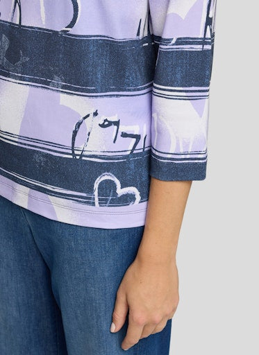 T-shirts korte mouw paars Rabe