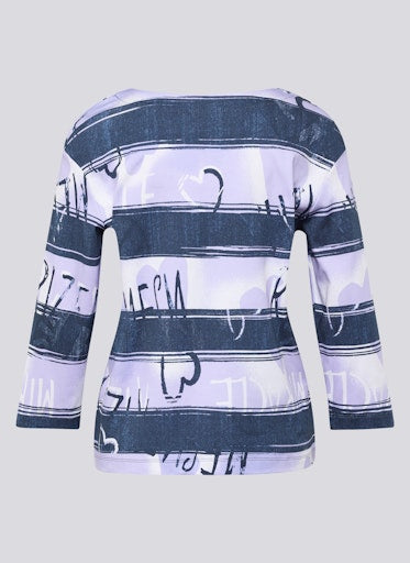 T-shirts korte mouw paars Rabe