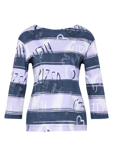T-shirts korte mouw paars Rabe