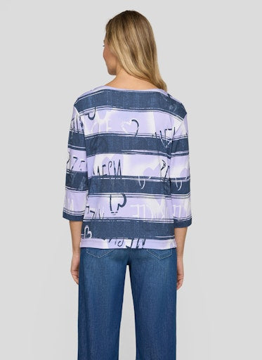 T-shirts korte mouw paars Rabe
