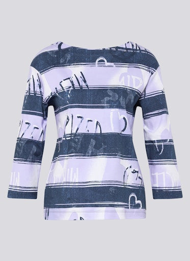 T-shirts korte mouw paars Rabe