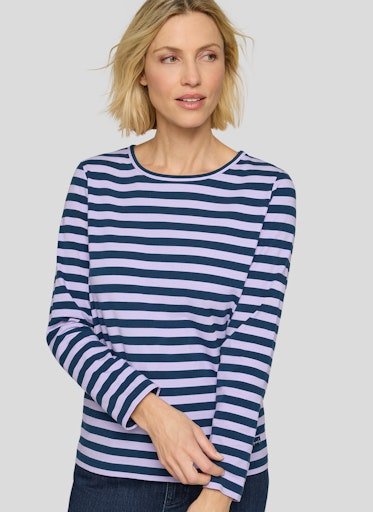 T-shirts lange mouw paars Rabe