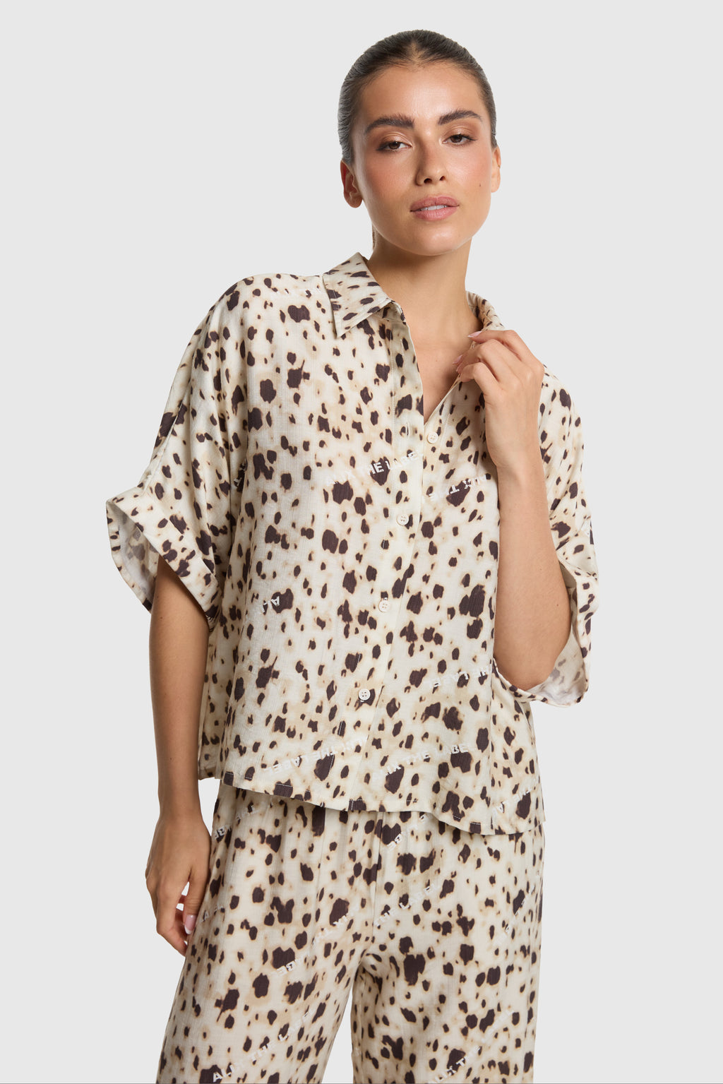 Blouses lange mouw bruin ALIX The Label