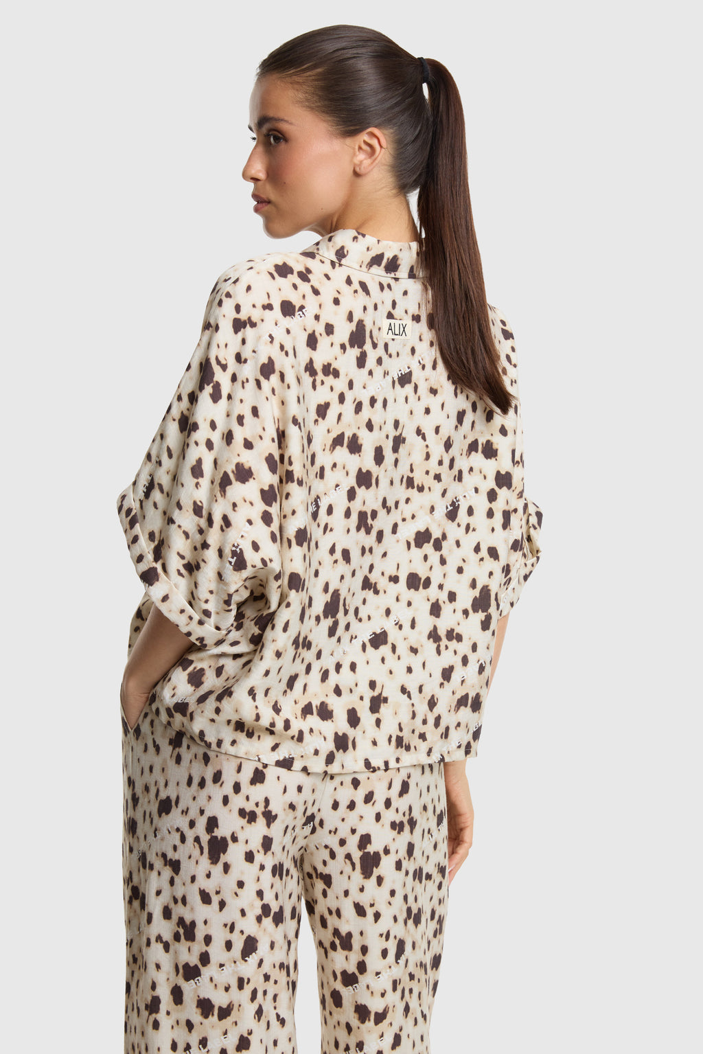 Blouses lange mouw bruin ALIX The Label