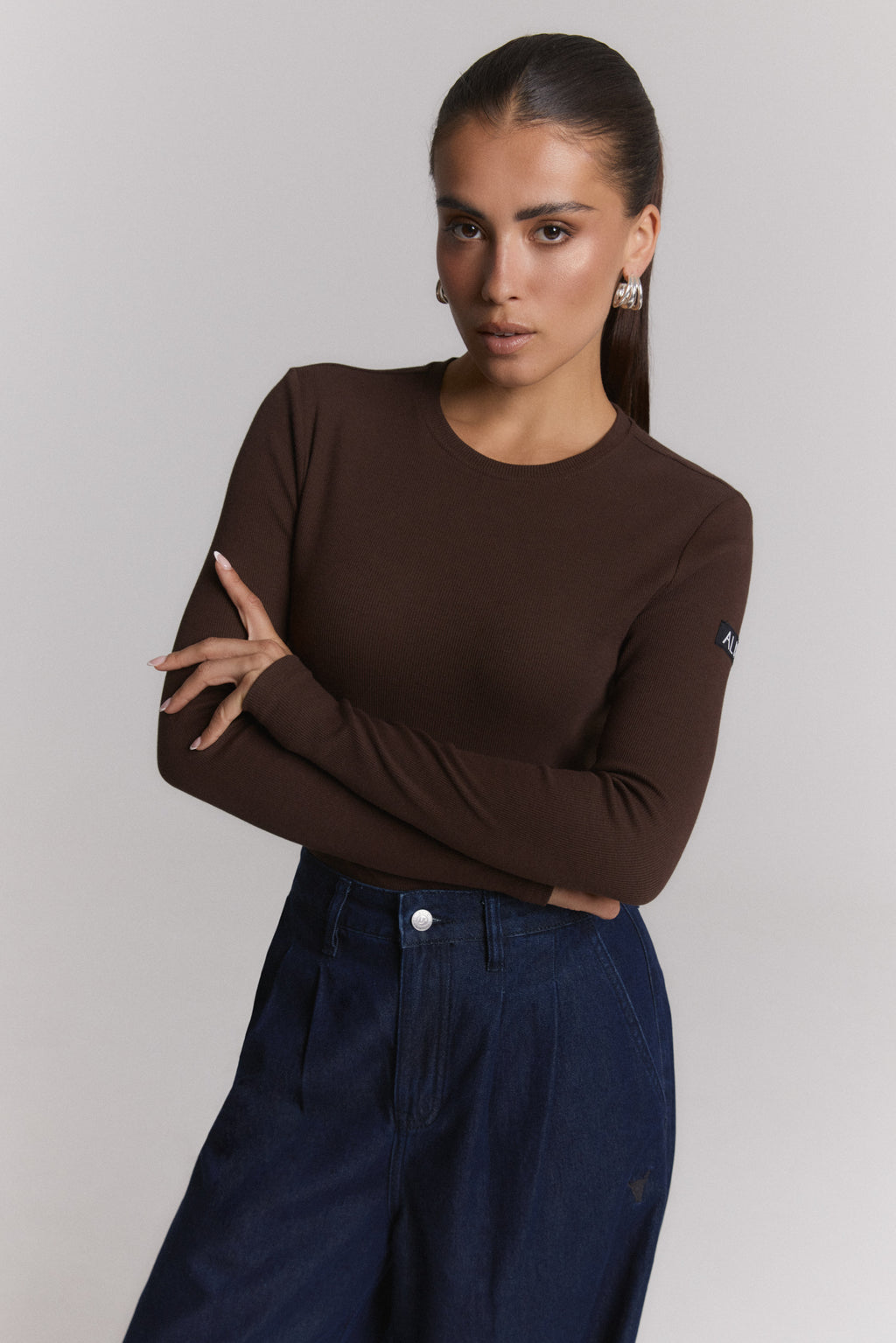 T-shirts lange mouw bruin ALIX The Label