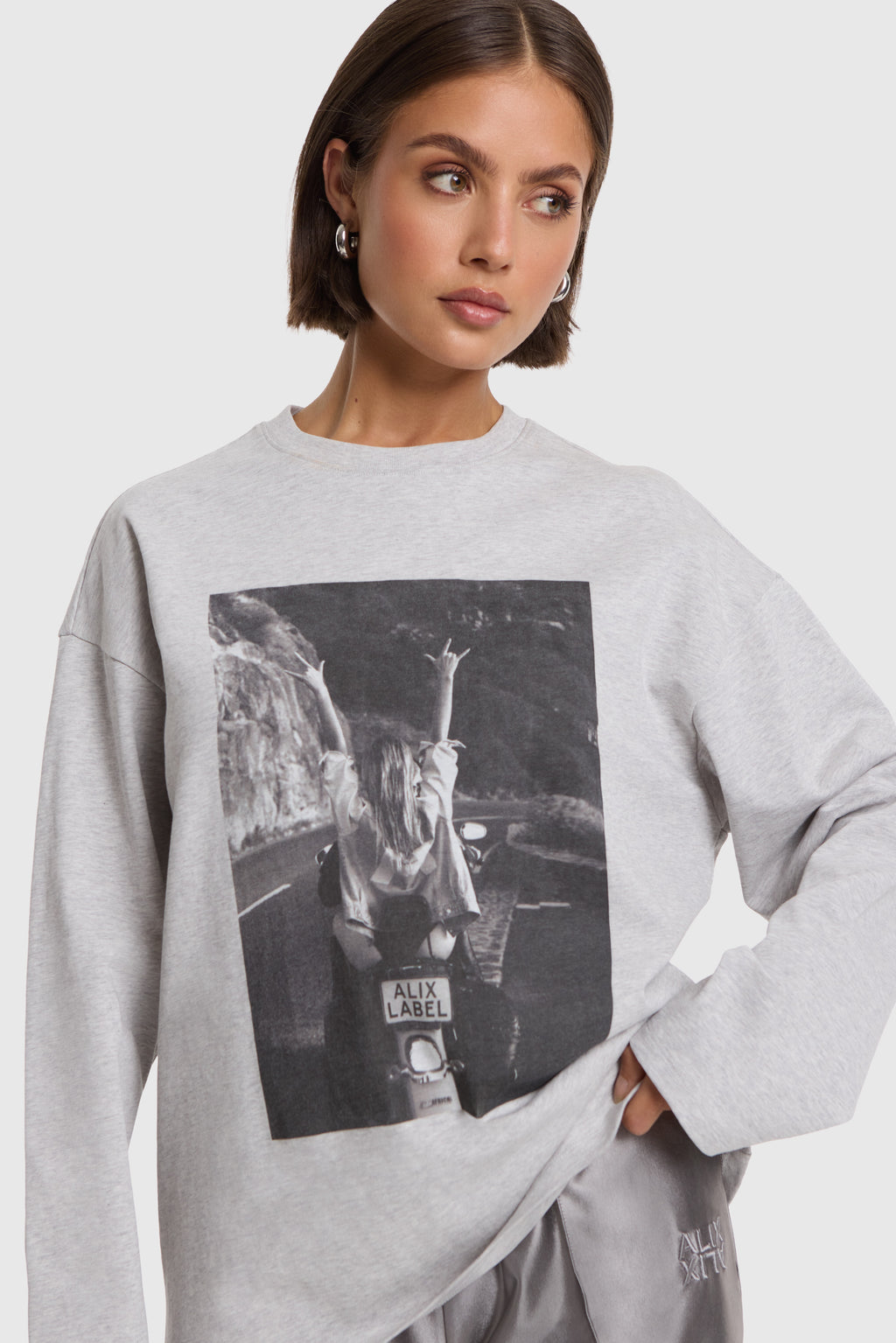 T-shirts lange mouw grijs ALIX The Label