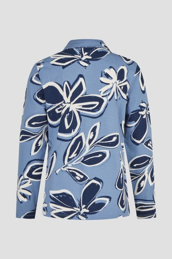 Blouses lange mouw blauw Barbara Lebek
