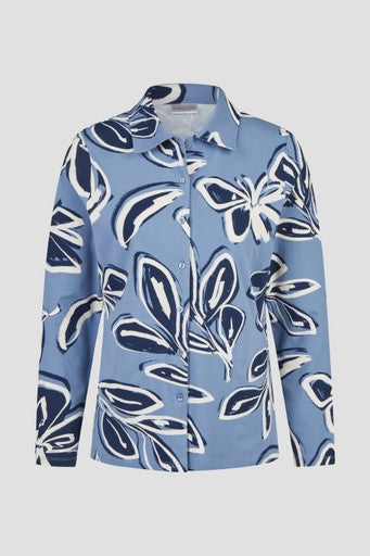 Blouses lange mouw blauw Barbara Lebek