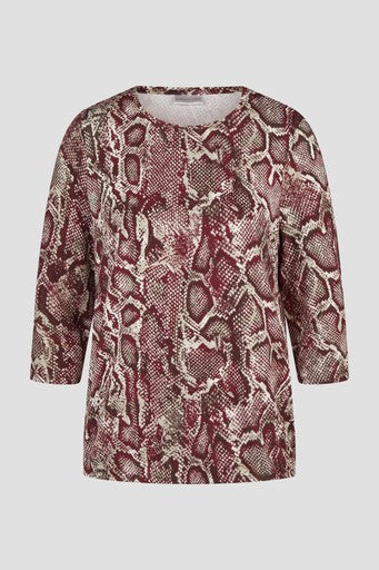 T-shirts lange mouw bordeaux Barbara Lebek