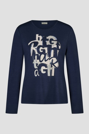 T-shirts lange mouw navy Barbara Lebek