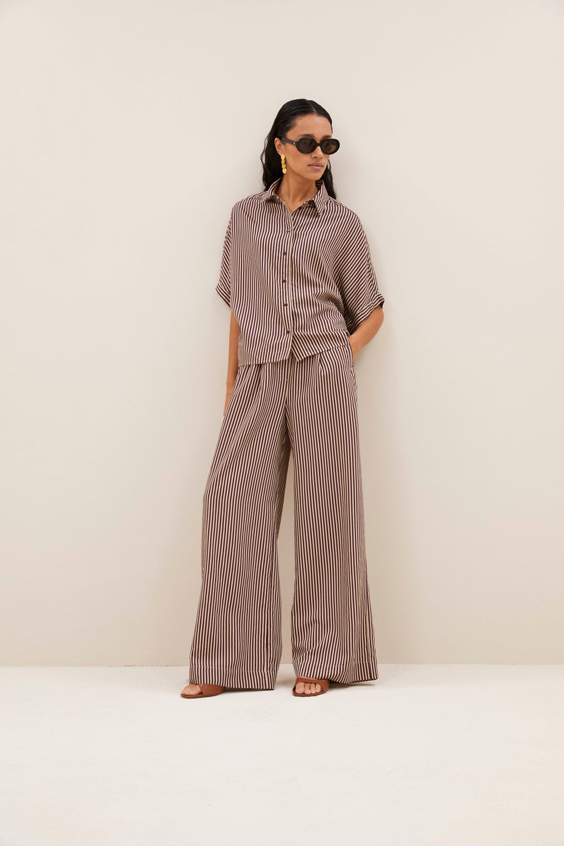 Blouses korte mouw bordeaux by-bar