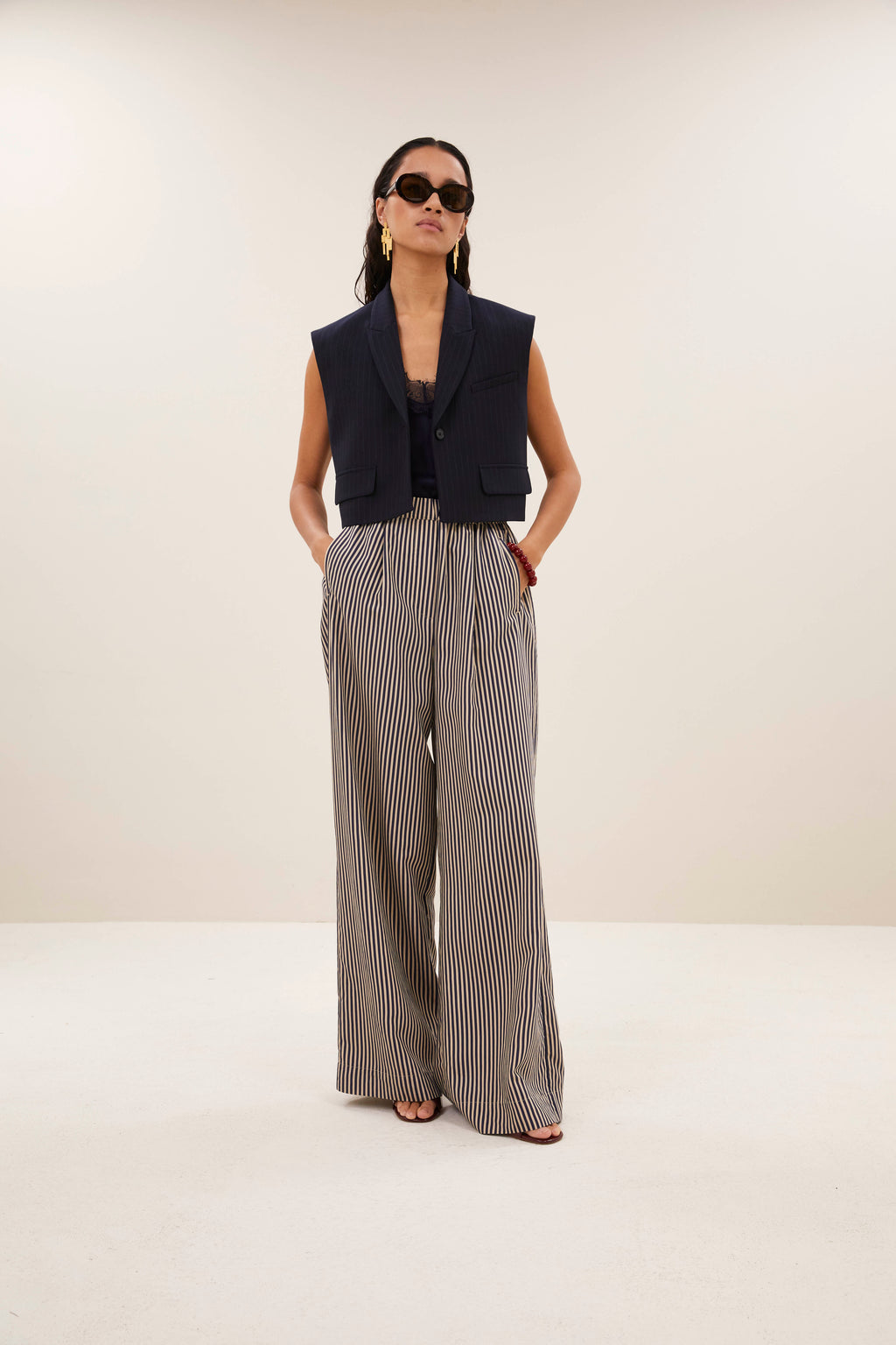 Gilets navy by-bar