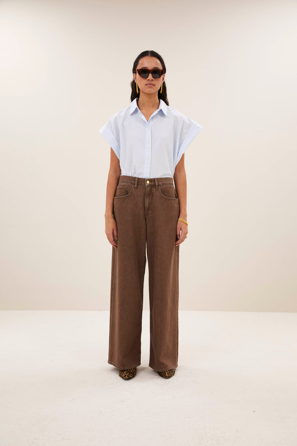 Jeans bruin by-bar