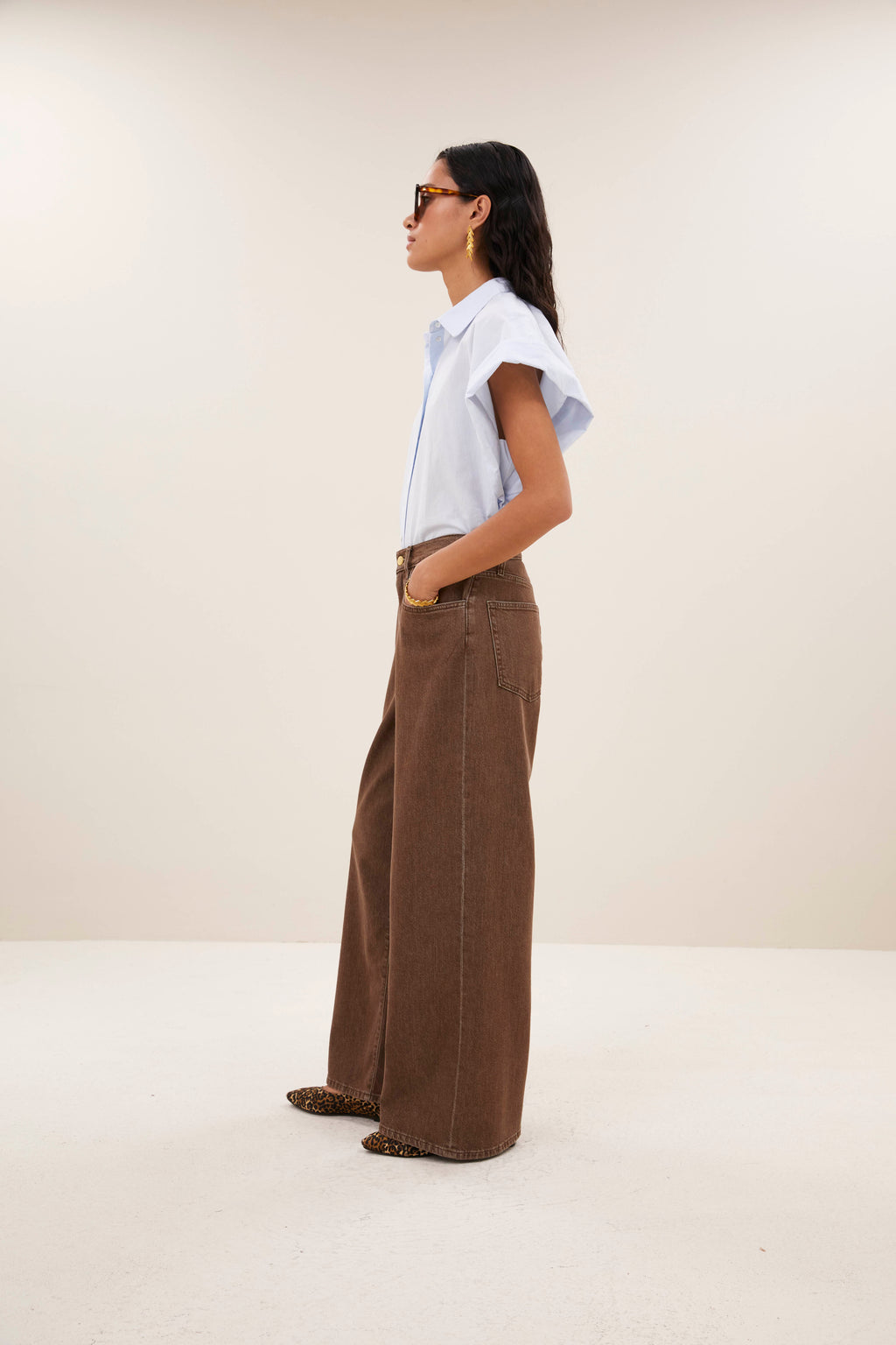 Jeans bruin by-bar