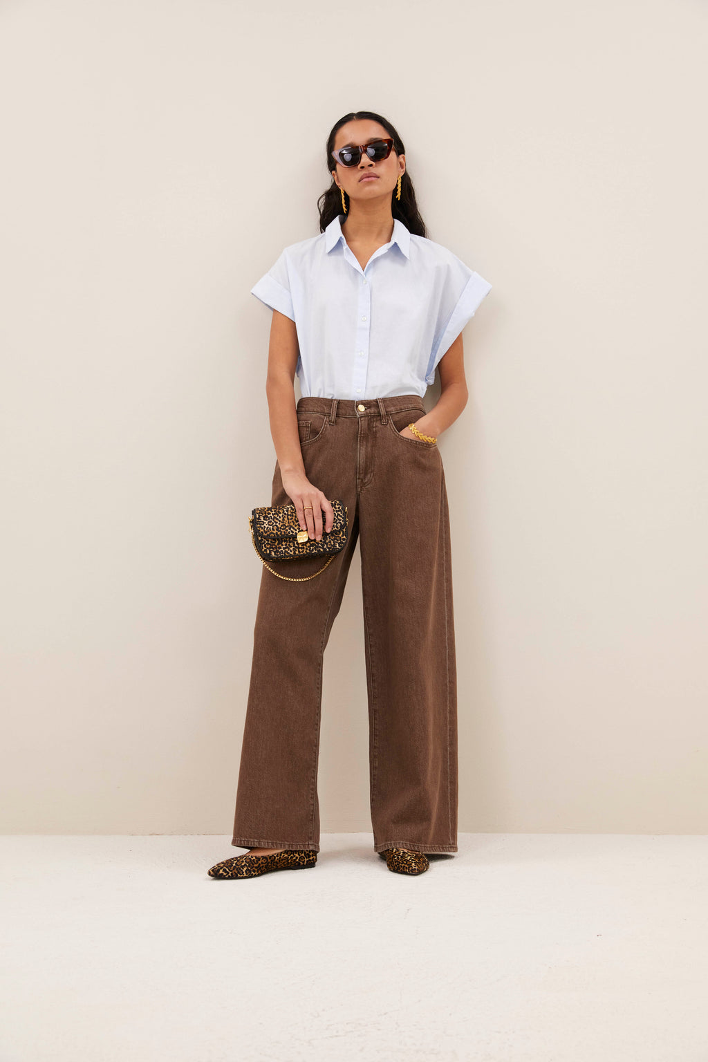 Jeans bruin by-bar