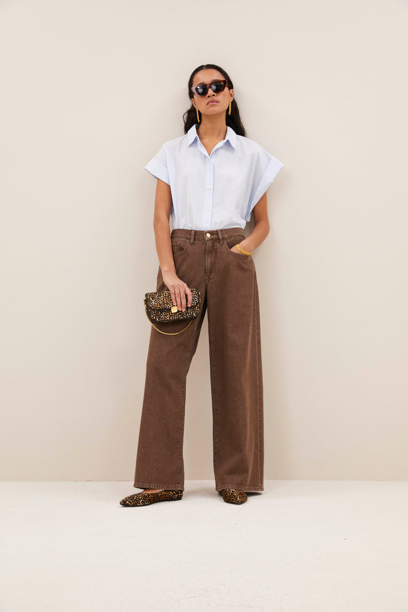Jeans bruin by-bar