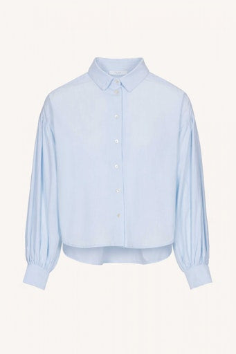 Blouses lange mouw blauw by-bar
