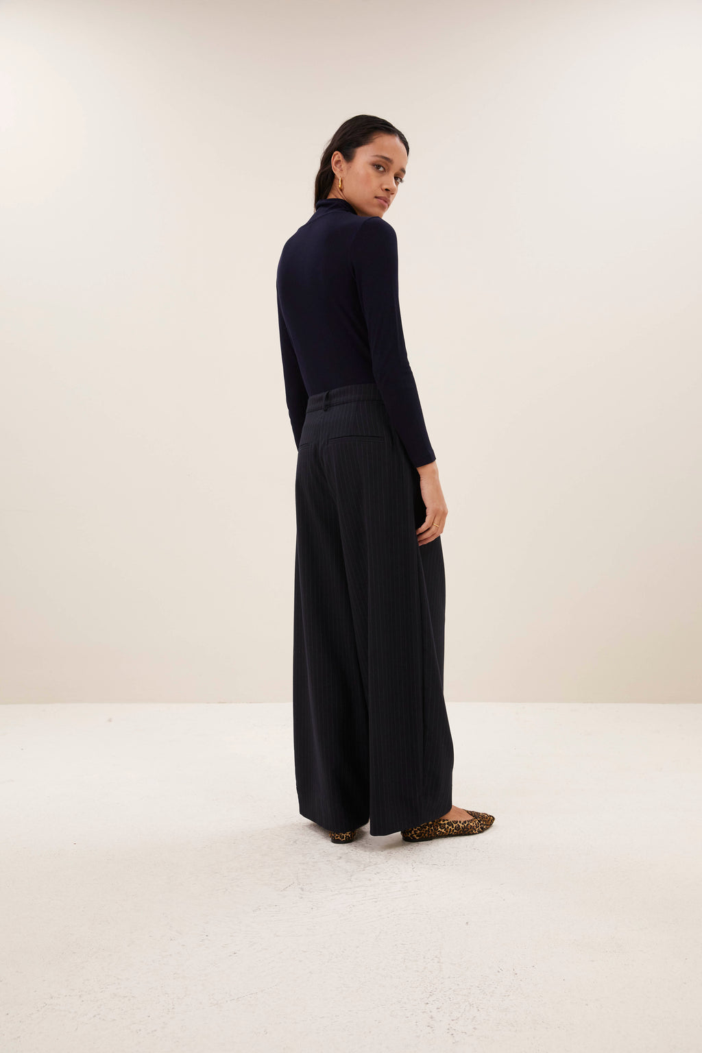 T-shirts lange mouw navy by-bar