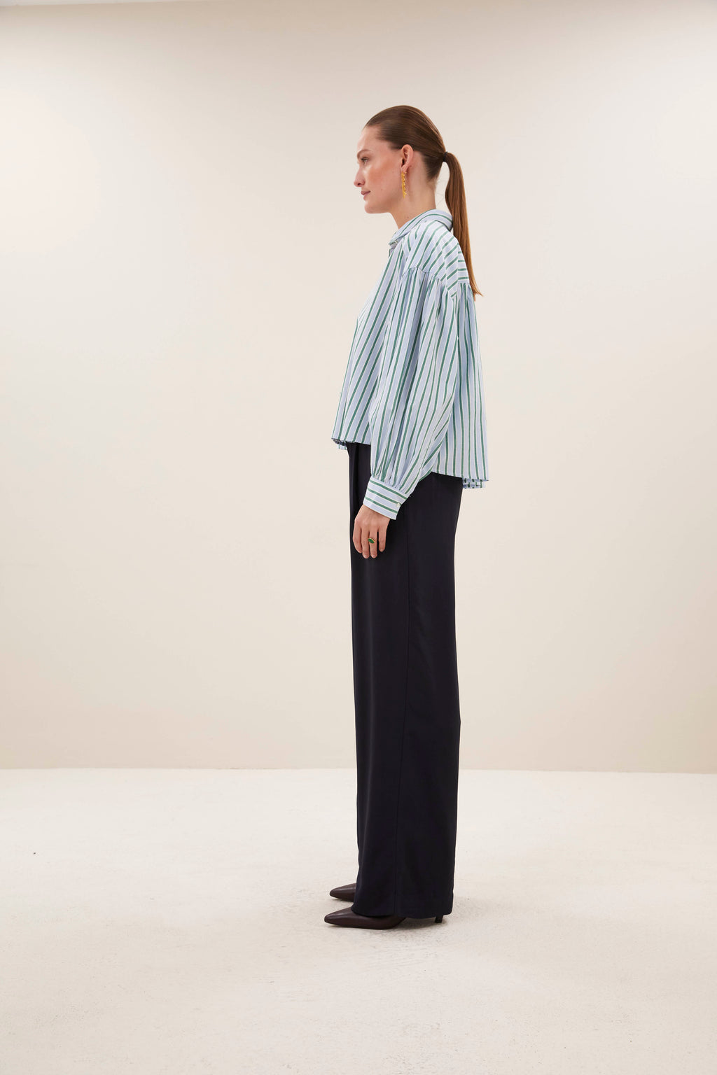 Blouses lange mouw groen by-bar