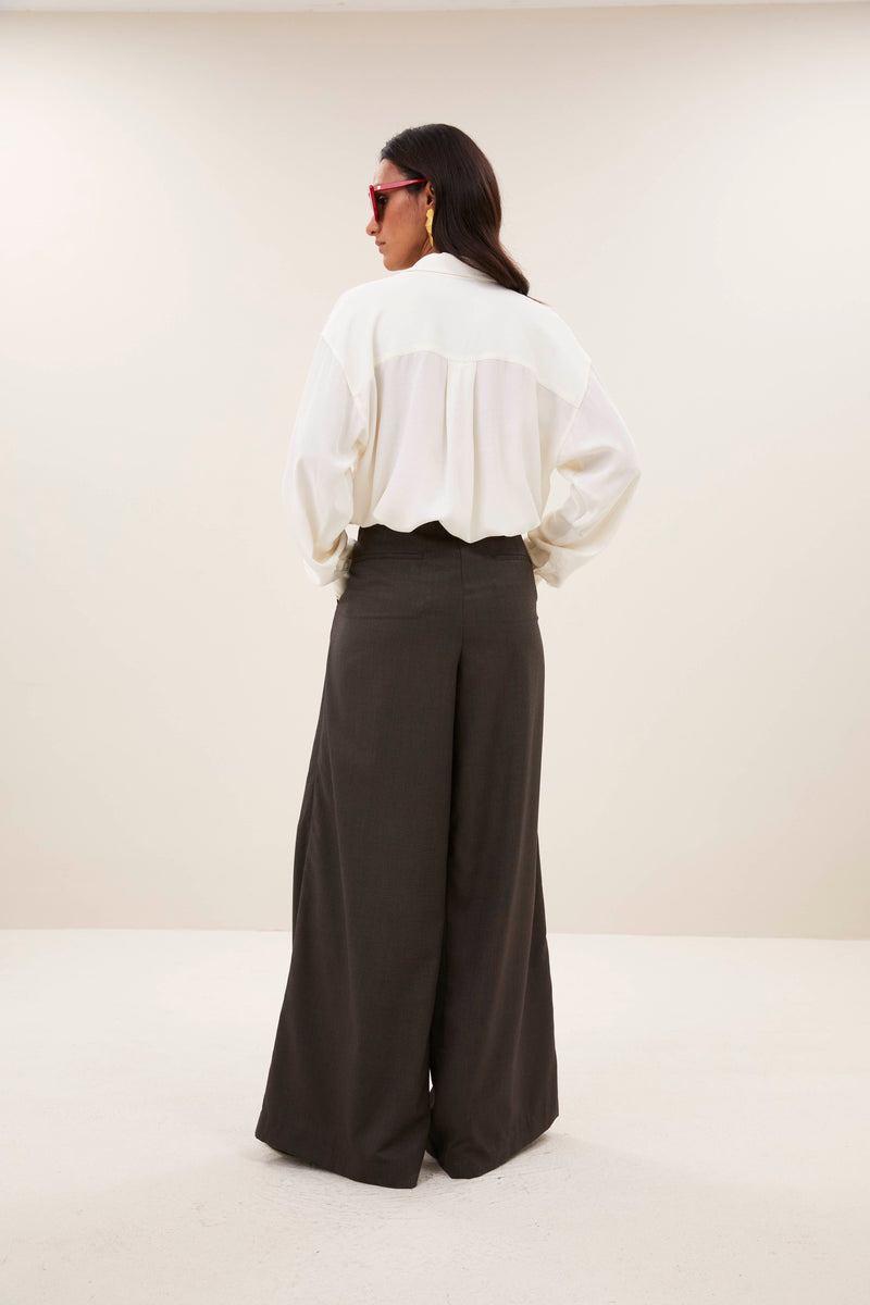 Blouses lange mouw wit by-bar