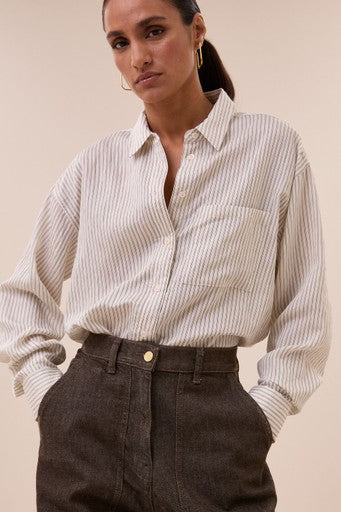 Blouses lange mouw zwart by-bar