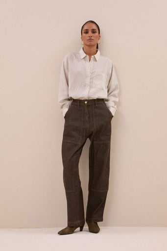 Blouses lange mouw zwart by-bar